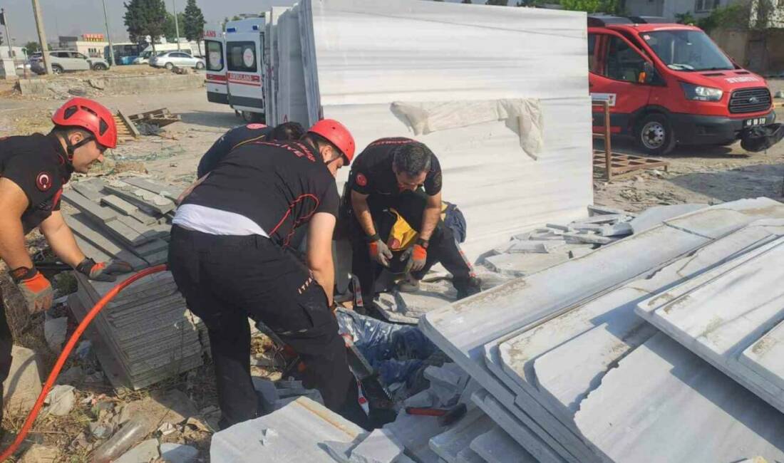 Kahramanmaraş’ta bir iş yerinde mermer blokların devrilmesi sonucu 2 işçi