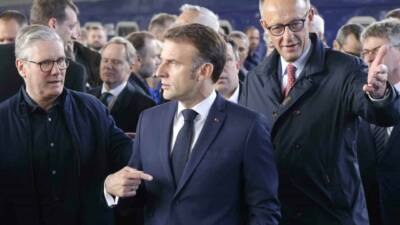 Almanya Başbakanı Friedrich Merz, Fransa Cumhurbaşkanı Emmanuel Macron ve Birleşik