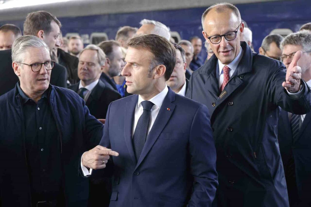 Almanya Başbakanı Friedrich Merz, Fransa Cumhurbaşkanı Emmanuel Macron ve Birleşik