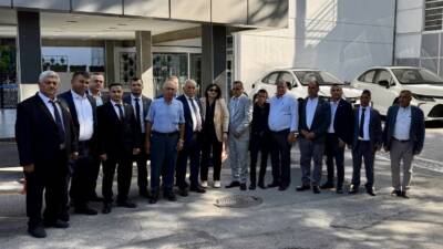 Meclis gündeminde yer alan Maden Yasası değişikliği kapsamında Milaslı muhtarlar,