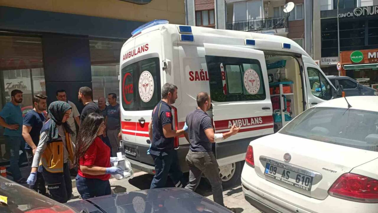 Aydın’ın Efeler ilçesinde bir eczaneye ilaç getiren kurye aracının geri