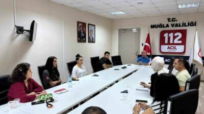 Muğla 112 Acil Çağrı Merkezi Müdürlüğü’nde, grup sorumluları ve idari