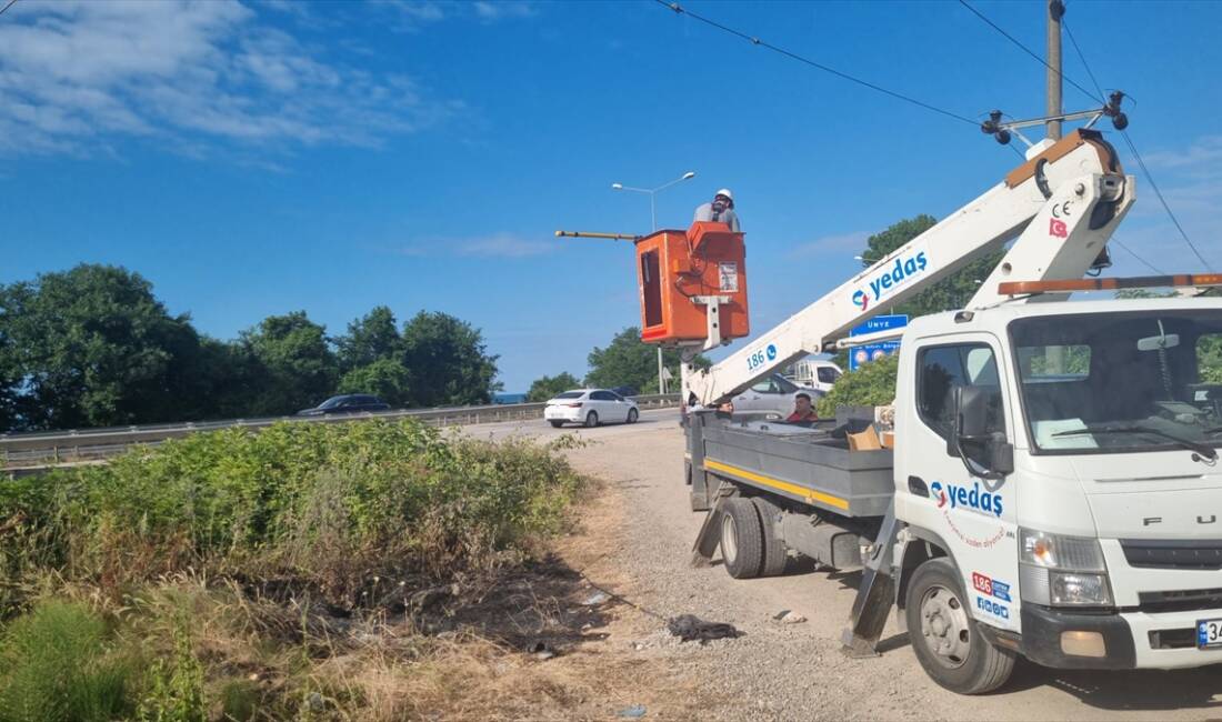 ORDU (AA) – Ordu’nun Ünye ilçesinde ırmakta balık tutarken oltası