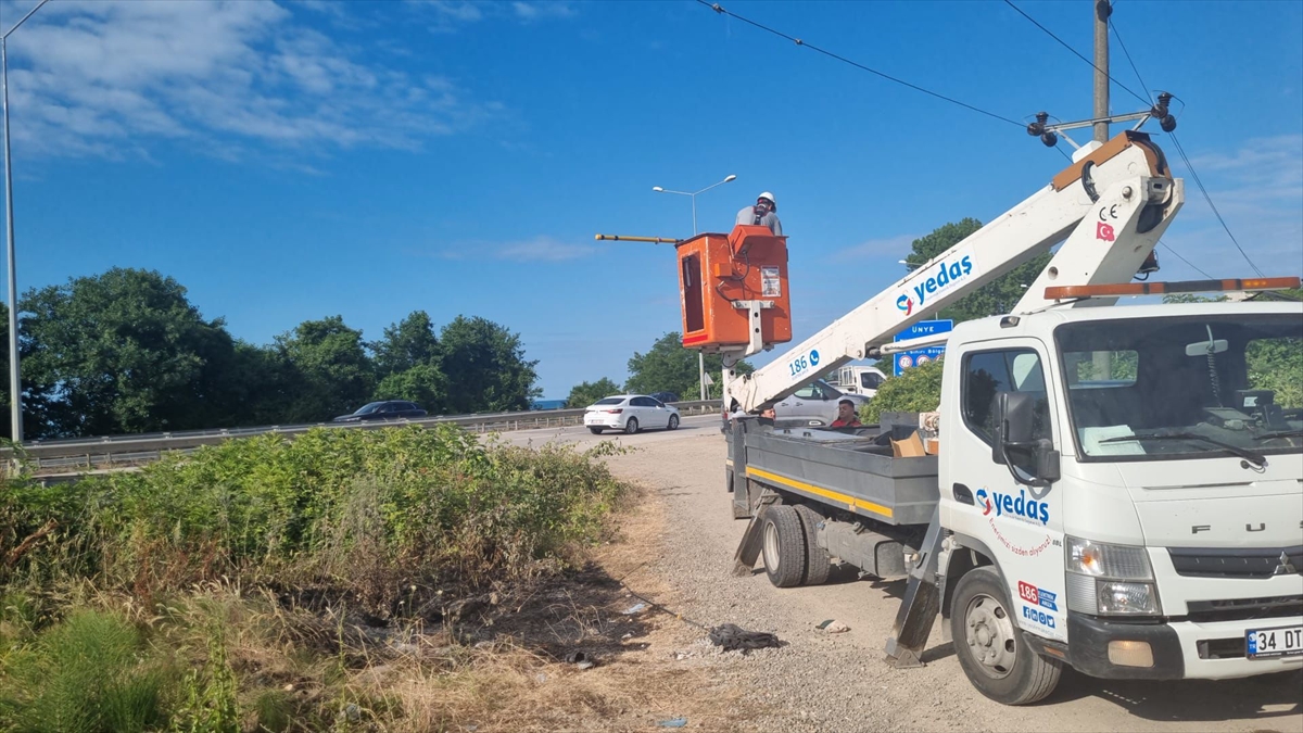 ORDU (AA) – Ordu’nun Ünye ilçesinde ırmakta balık tutarken oltası