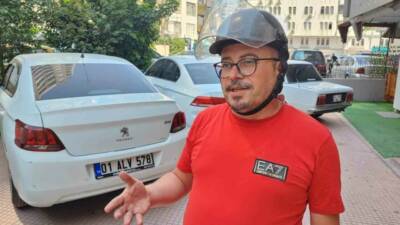 Adana’da bir kişiye otomobil kullandığı sırada kask takmadığı için 993