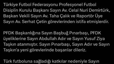 Türkiye Futbol Federasyonu’nun (TFF) sosyal medya hesabından yapılan paylaşımda, Profesyonel