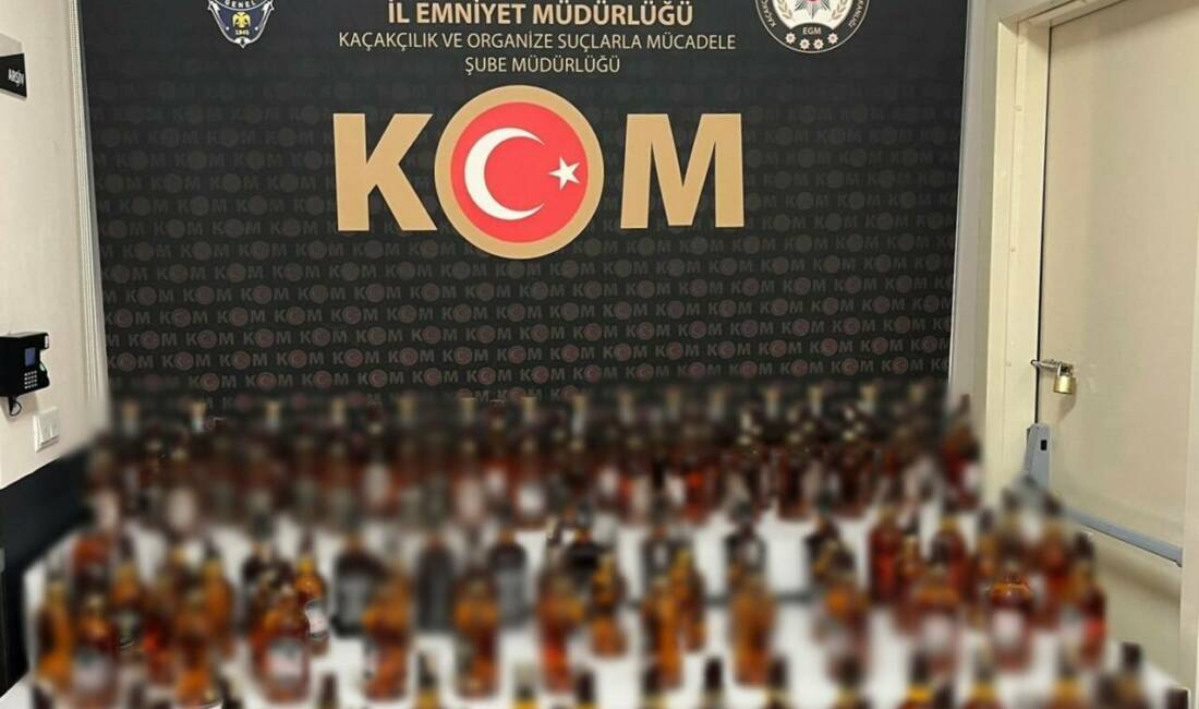 Afyonkarahisar’da polis tarafından bir bağ evine yapılan baskında 115 şişe