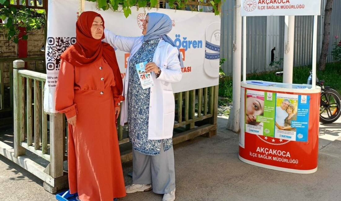 DÜZCE(İHA) – Düzce’nin Akçakoca ilçesinde vatandaşların boy ve kilo ölçümleri