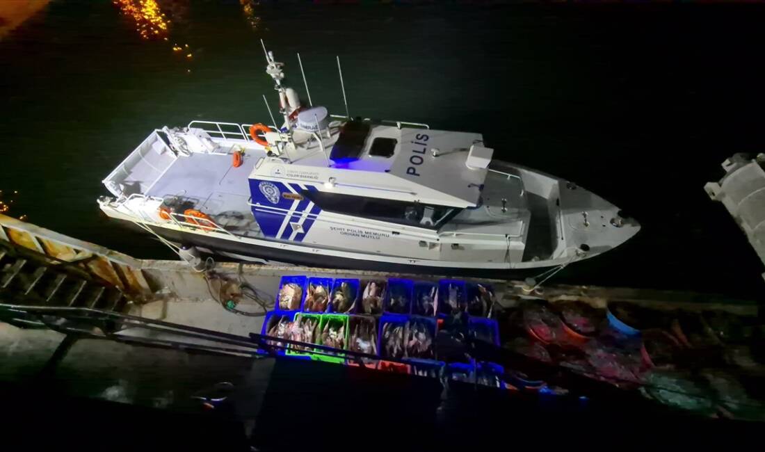SAMSUN (AA) – Samsun’da kaçak avlandığı belirlenen 6 ton kalkan