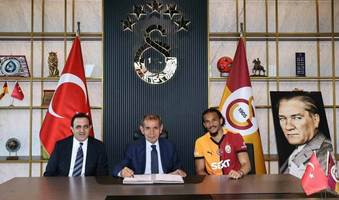 Galatasaray ile 3 yıllık sözleşme imzalayan Alman futbolcu Leroy Sane,