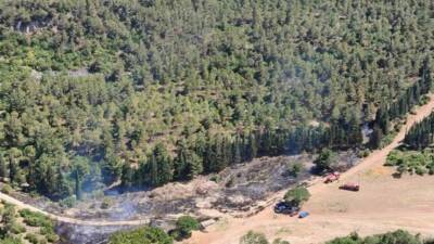 Manisa’nın Soma ilçesinde semaverden sıçrayan kıvılcımların ormanlık alanda sebep olduğu