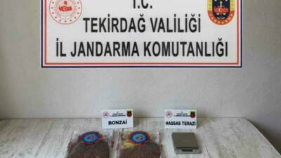Tekirdağ İl Jandarma Komutanlığı ekipleri, uyuşturucu ile mücadele kapsamında uyuşturucuya
