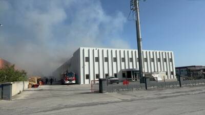 TEKİRDAĞ (AA) – Tekirdağ’ın Ergene ilçesinde bir gıda deposunda çıkan