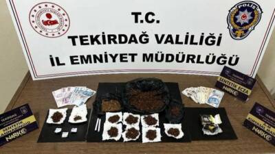 Tekirdağ genelinde narkotik suçlarla mücadele kapsamında gerçekleştirilen operasyonlarda, 579 gram
