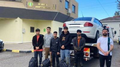 Tekirdağ’ın Ergene Mahallesi’nde jandarma ekiplerinin yol kontrolü sırasında 5 yabancı