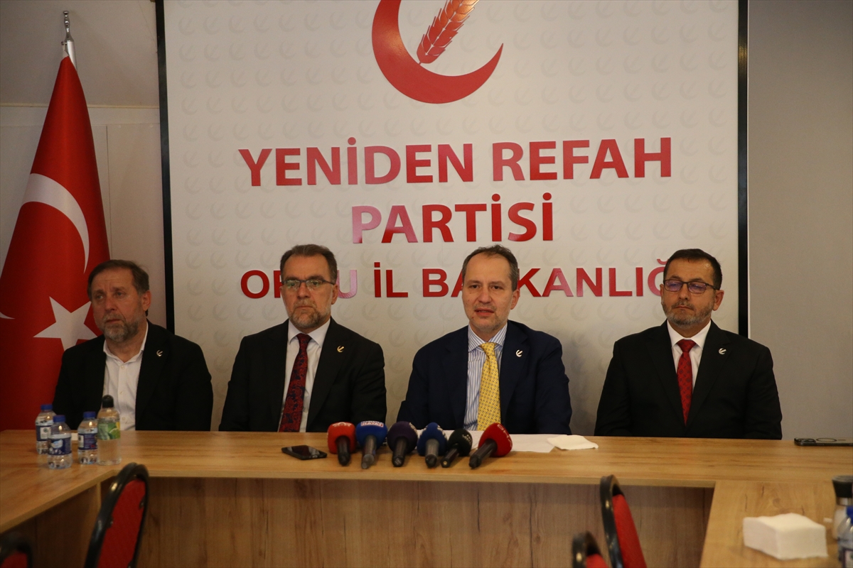 GİRESUN (AA) – Yeniden Refah Partisi Genel Başkanı Fatih Erbakan,