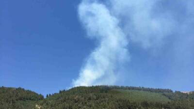Kahramanmaraş Ahır Dağı’nda çıkan bahçe yangınına müdahale başladı. Yangın, Ahır
