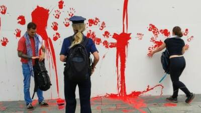 Almanya’nın başkenti Berlin’de İsrail’in Gazze’ye yönelik soykırımını ve Almanya’nın İsrail’e