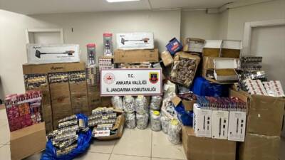 ANKARA (AA) – Ankara’da jandarma ekiplerince durdurulan bir tırda yapılan