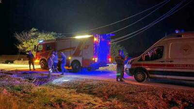 Ankara’nın Haymana ilçesinde seyir halindeki tır elektrik tellerine takıldı. Trafonun