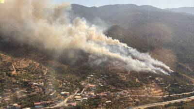AYDIN (AA) – Aydın’ın Bozdoğan ilçesinde tarım alanında çıkan yangına