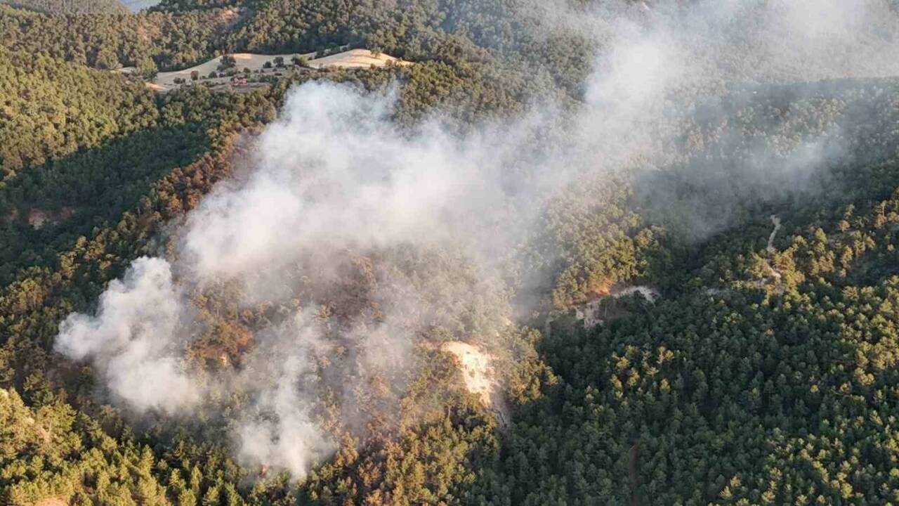 Bolu’nun Göynük ilçesinde ormanlık alanda çıkan yangın, büyük ölçüde kontrol