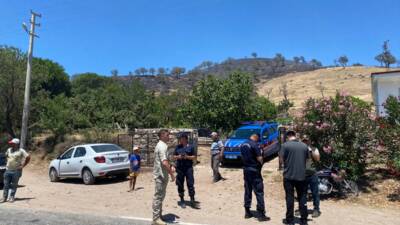 ÇANAKKALE (AA) – Çanakkale’nin Ayvacık ilçesinde bozuk orman alanında çıkan