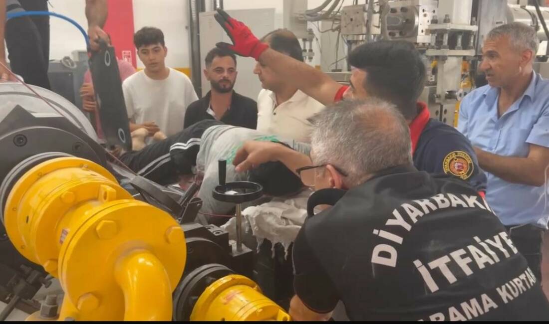 Diyarbakır’da elini levha kesme makinesine kaptıran işçi, itfaiye ve sağlık