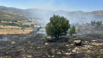 Elazığ’da otluk alanda çıkan yangın ekiplerin müdahalesi ile kontrol altına