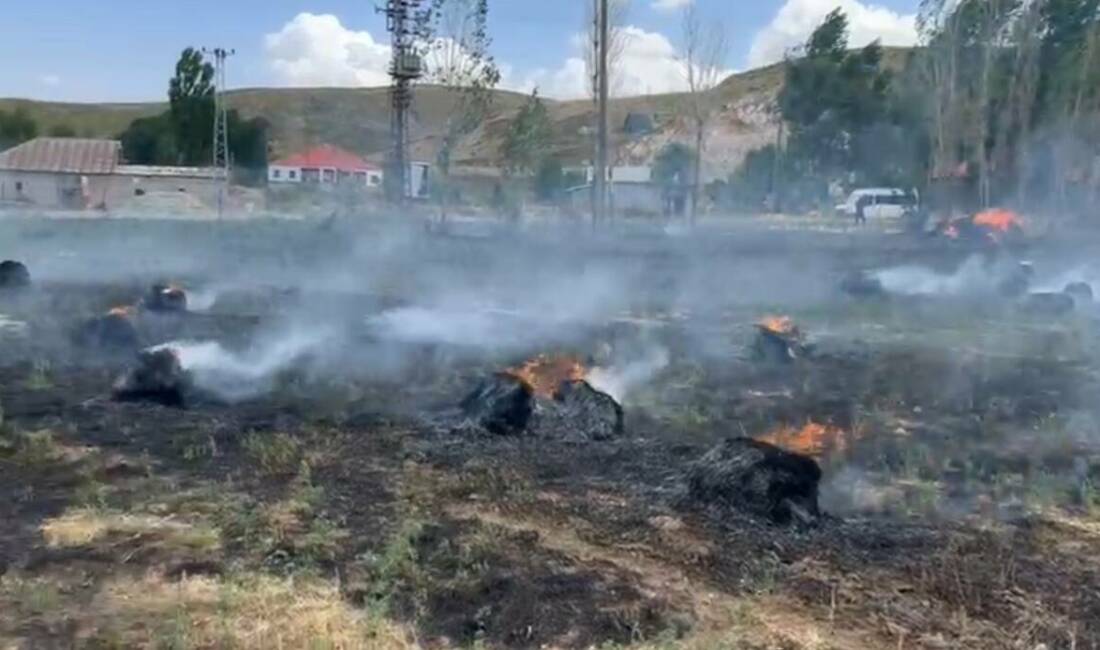 Hakkari’nin Yüksekova ilçesine çıkan yangında yaklaşık bin 500 bağ ot