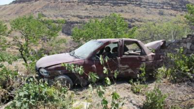 KAYSERİ (AA) – Kayseri’nin Talas ilçesinde müstakil evin bahçesine düşen