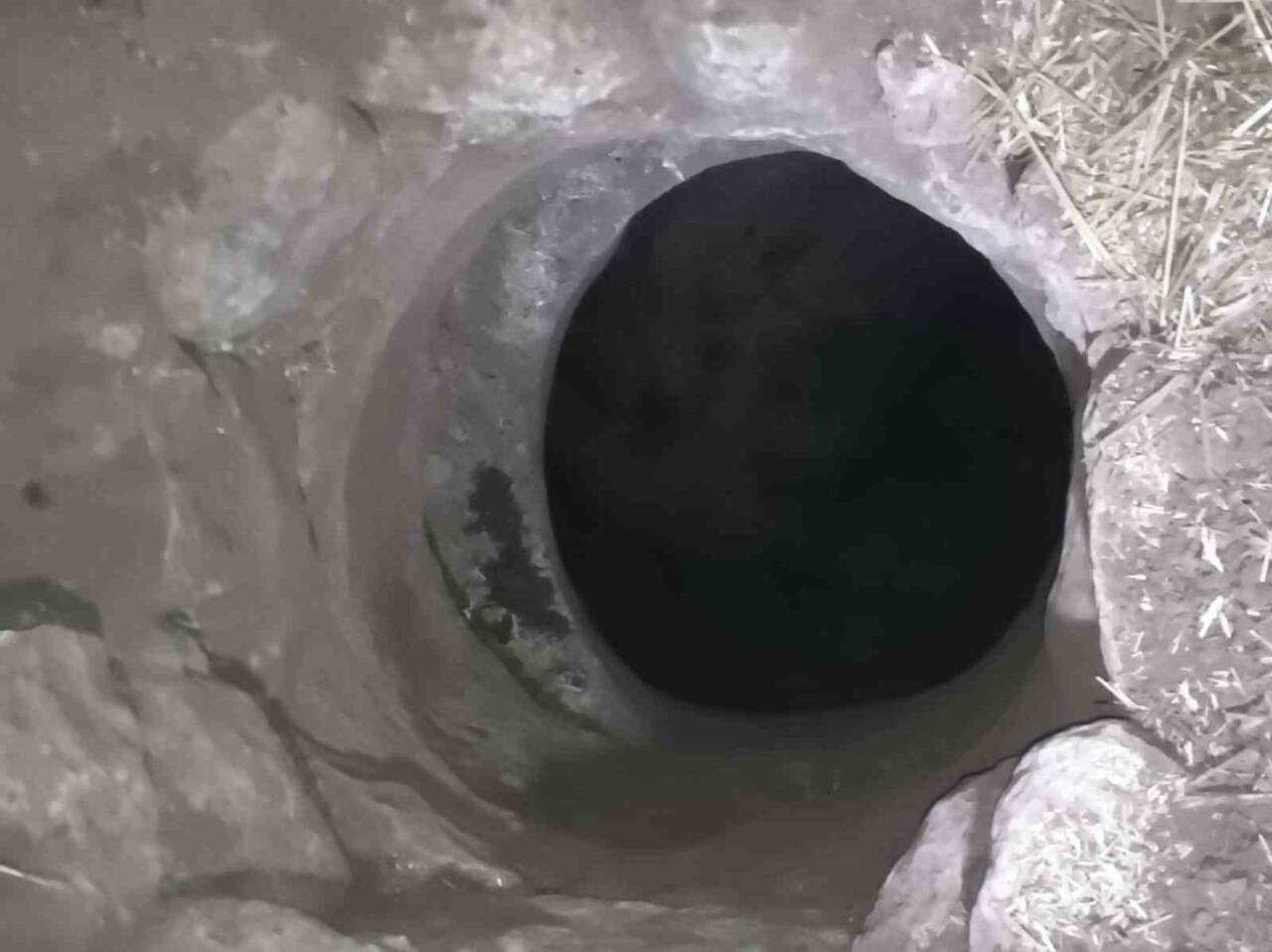 Mardin’in Artuklu ilçesine bağlı Yolbilen Mahallesi’nde kuyuya düşen keçi, itfaiye