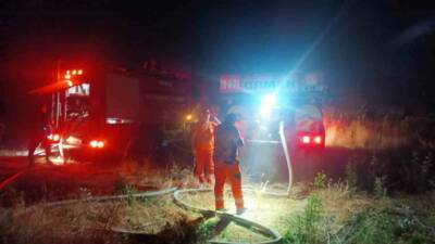 Bursa’nın İnegöl ilçesinde otluk alanda çıkan yangın ağaçlık alana sıçradı.