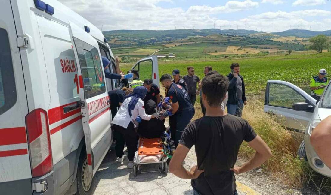 Samsun’un Havza ilçesinde otomobil ile hafif ticari aracın karıştığı trafik