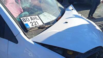 Osmaniye’nin Düziçi ilçesinde otomobil ile motosikletin çarpışması neticesinde meydana gelen