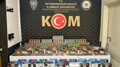 Afyonkarahisar’da polis tarafından iki ayrı adrese yapılan baskındı 6 bin