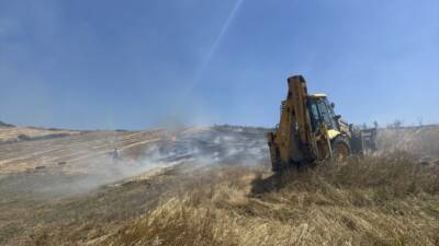 SAMSUN (AA) – Samsun’un Alaçam ilçesinde çıkan yangında 50 dönüm