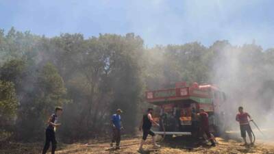 Balıkesir’in Susurluk ilçesine bağlı Dereköy Mahallesi’nde arazi ve makilik alanda