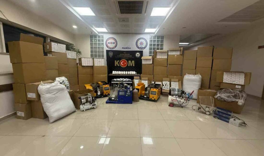 Manisa’nın Turgutlu ilçesinde düzenlenen kaçak tütün operasyonunda çok sayıda doldurulmuş