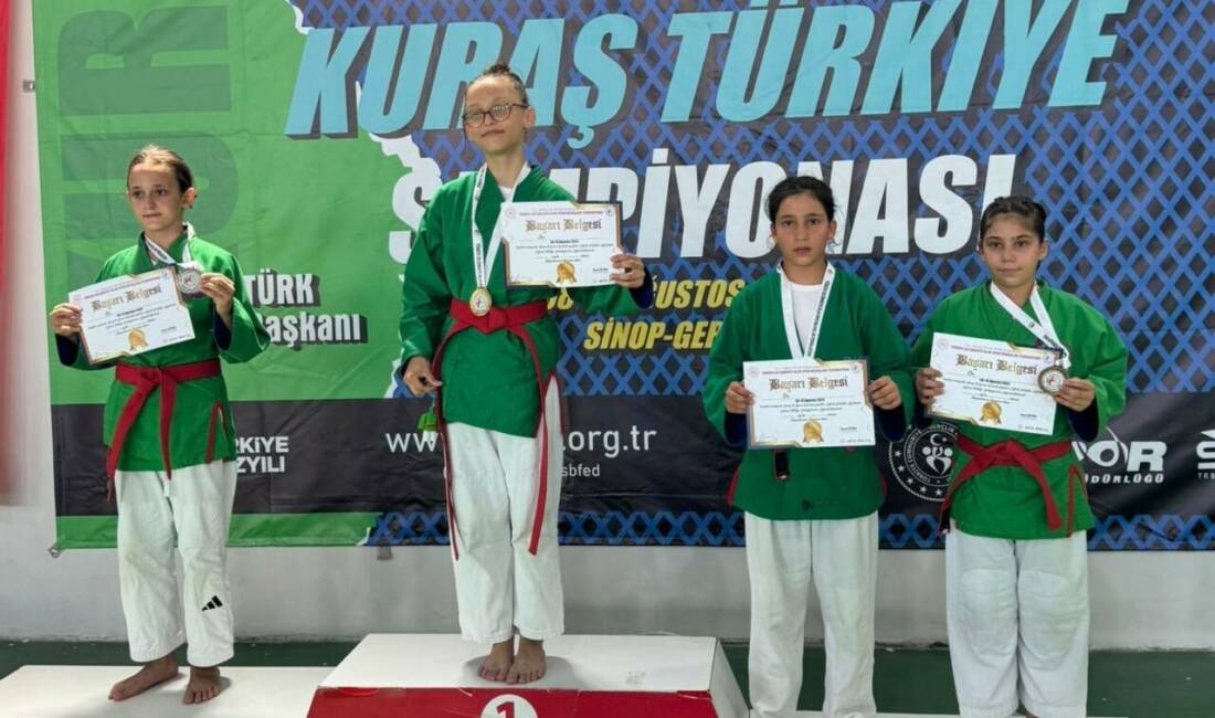 DÜZCE(İHA) – Sinop’ta yapılan Minikler Türkiye Kuraş Şampiyonasında Düzceli sporcular