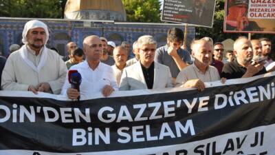 MARDİN (AA) – Mardin’de, Filistin’e ve Küresel Sumud Filosu’na destek