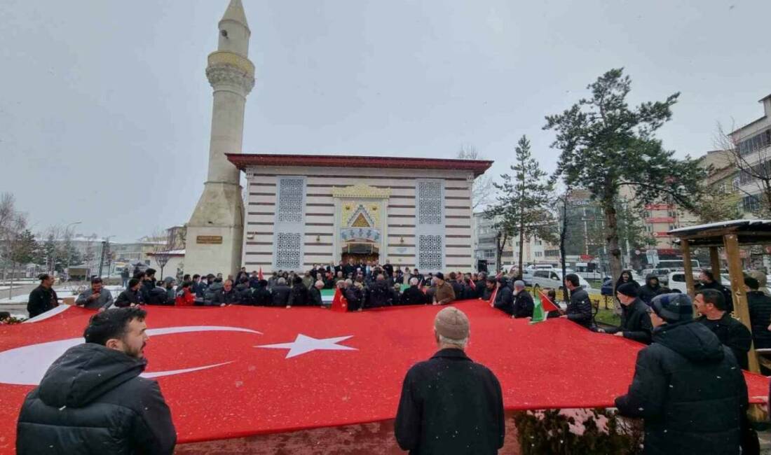 Bayburt’ta, İsrail’in Filistinlilere yönelik uygulamaları ile idam kararları düzenlenen basın