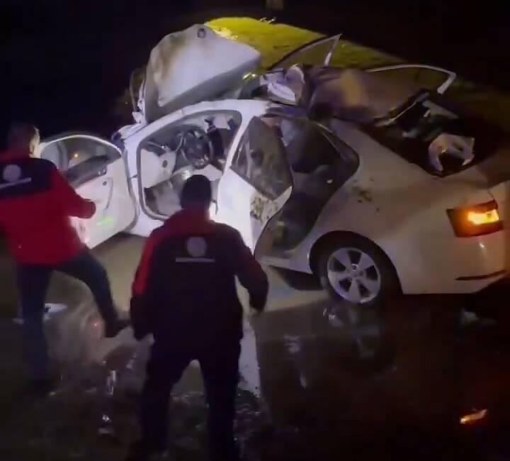 Bitlis’in Güroymak ilçesinde otomobilin at arabasına çarpması sonucu meydana gelen