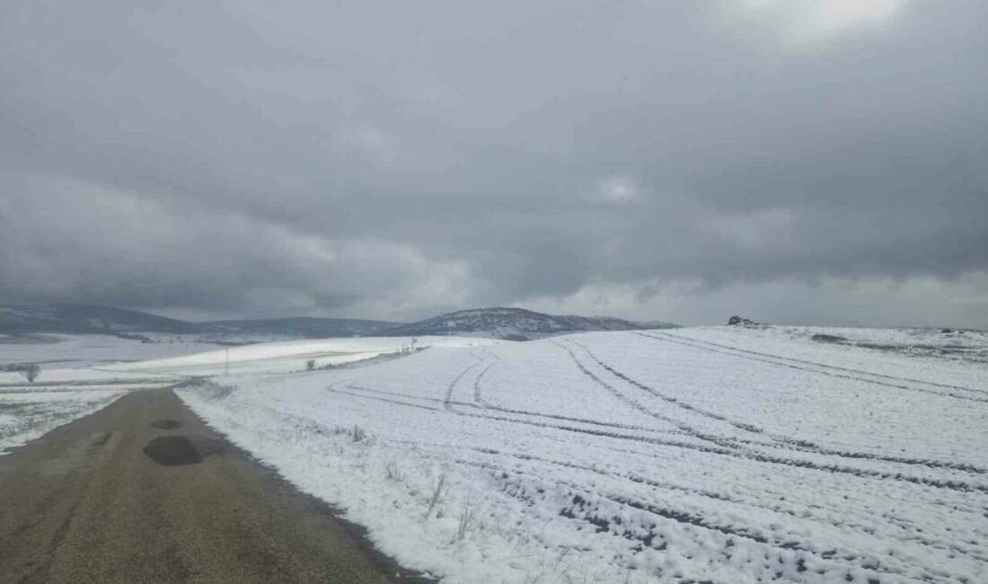 Çorum’da yüksek rakımlı yerleşim yerleri etkili olan kar yağışıyla beyaza