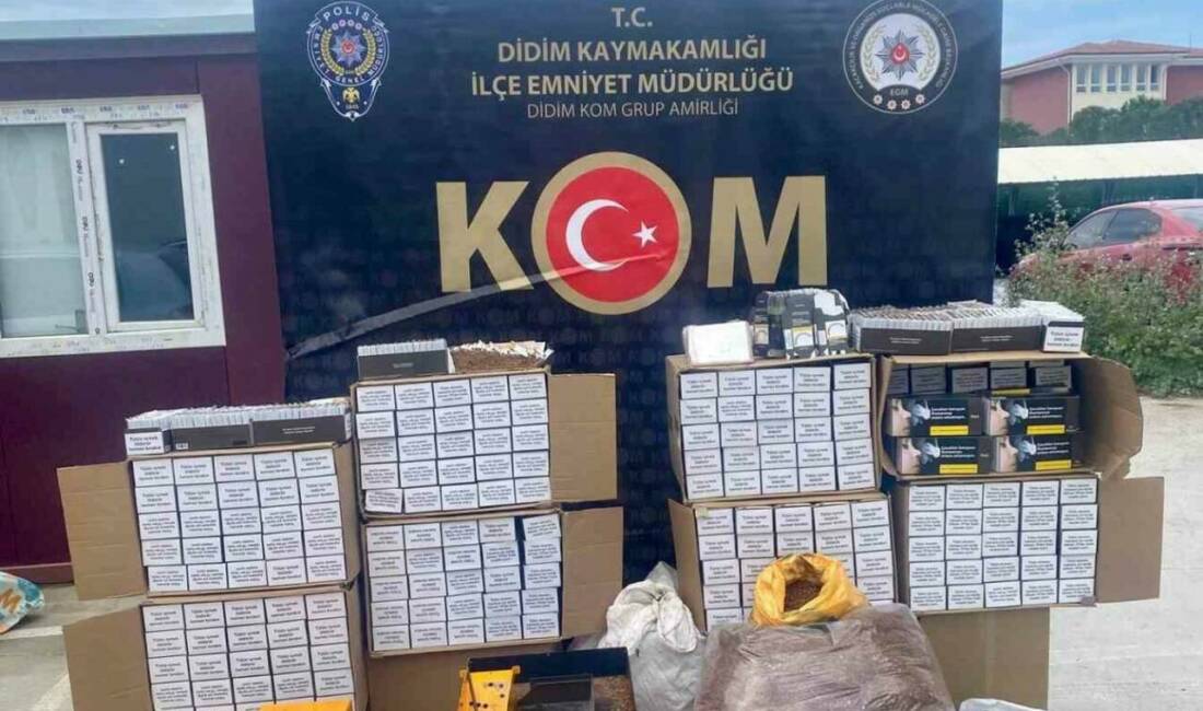 Aydın’ın Didim ilçesinde polis tarafından gerçekleştirilen operasyonda çok sayıda doldurulmuş