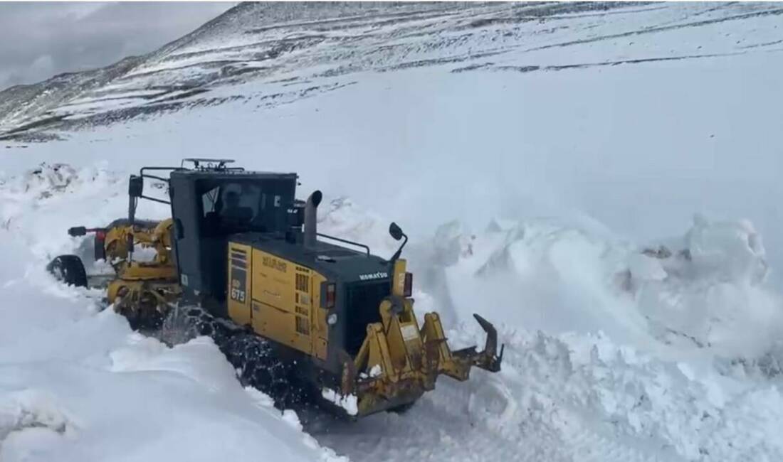 Iğdır’ın Tuzluca ve Karakoyunlu ilçelerine bağlı köylerde etkili olan kar