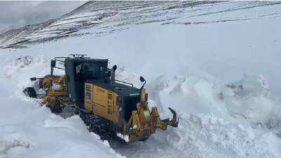 Iğdır’ın Tuzluca ve Karakoyunlu ilçelerine bağlı köylerde etkili olan kar