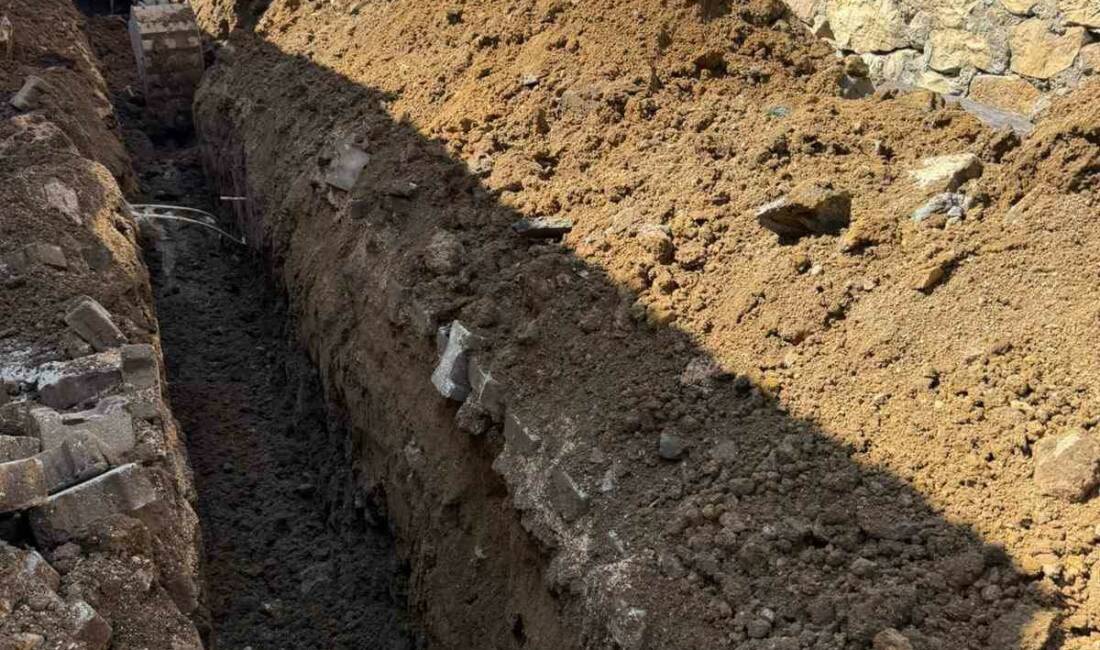 Amasya’nın Saraycık köyünde yürütülen su ve kanalizasyon hattı yenileme çalışmaları